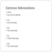 Medical Abbreviation "BID"